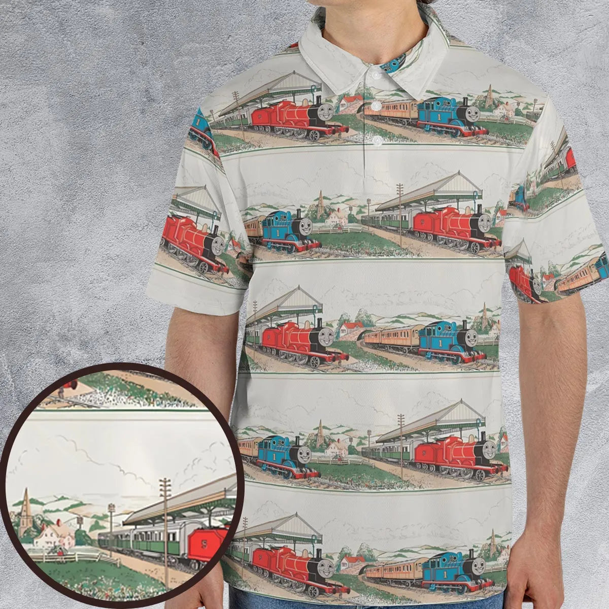 Vintage Thomas & James AOP Men/Women Polo Shirt
