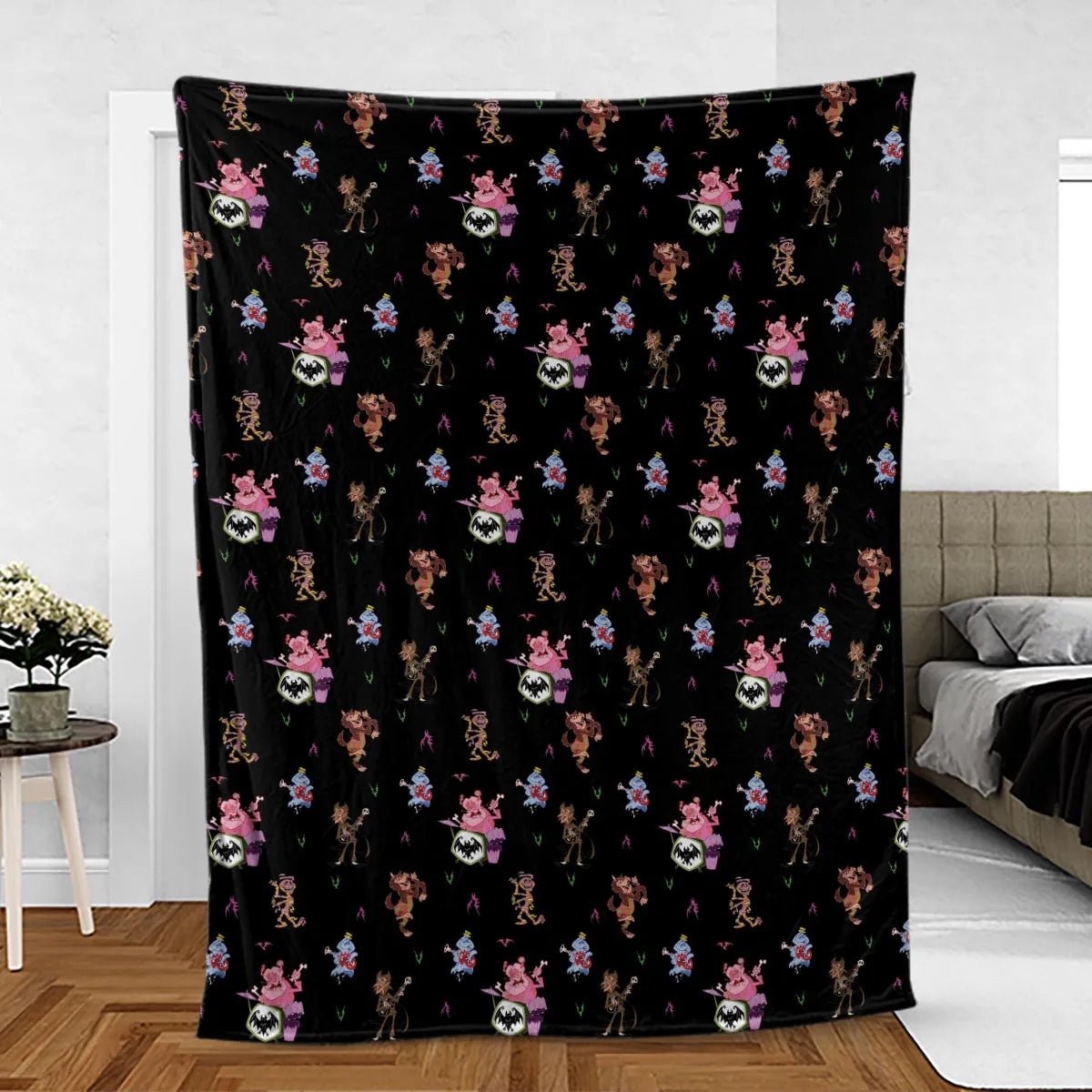 Monsters Cereal Pattern Fleece Blanket