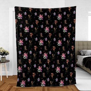 Monsters Cereal Pattern Fleece Blanket