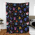 Ghost Buddies Cottagecore Pokemon Patterns Fleece Blanket