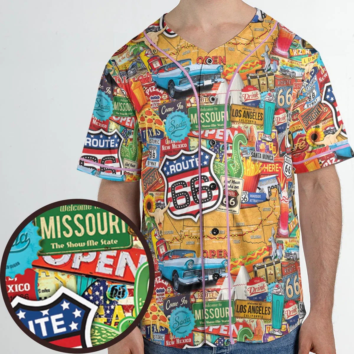 Main State of America Unisex Baseball Jersey