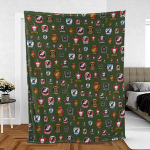 Top Gun Badge Fleece Blanket