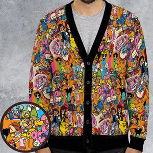 90s Nostalgia Cartoons Cardigan