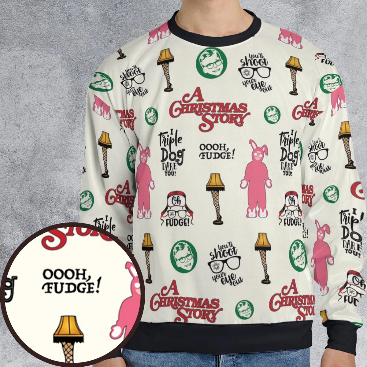 A Christmas Story Pattern All-over Print Sweatshirt