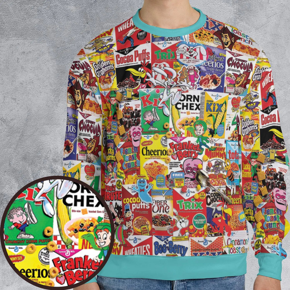 Popular Cereal Boxes All-over Print Sweatshirt