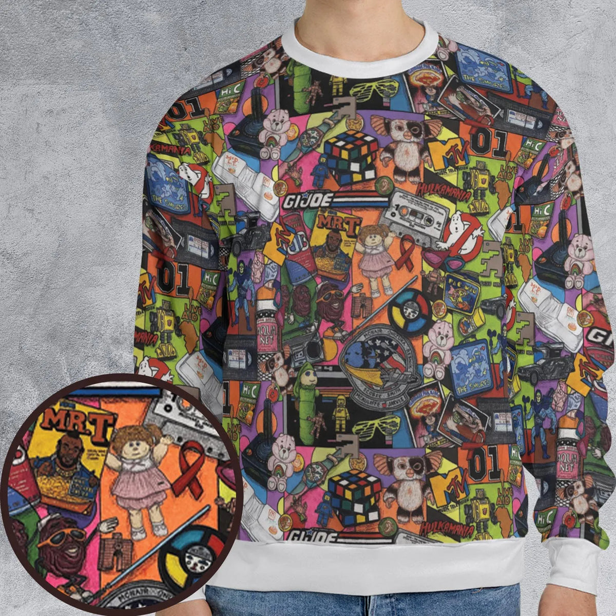 The 1980's. The Decade Of Greed All-over Print Sweatshirt