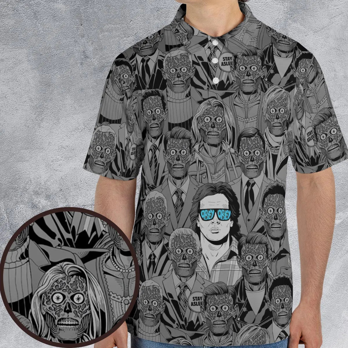 Obey Consume They Live AOP Men/Women Polo Shirt