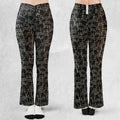 Suspicious Cats Funny Cat Flare Leggings