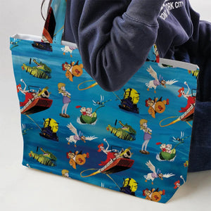 Chasing The Rescuers Characters Large Tote Bag
