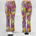 Homer Simpson In Flower Bush The Simpsons Flare Leggings