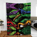 Four Ninja Turtles TMNT Fleece Blanket