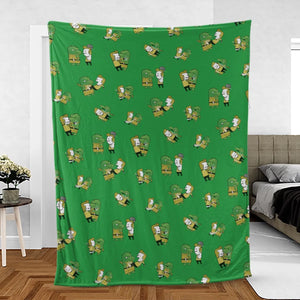 Kirk-Fu With Gorn Star Trek Fleece Blanket