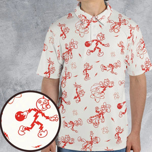 Vintage Style Nostalgic Reddy Kilowatt AOP Men/Women Polo Shirt