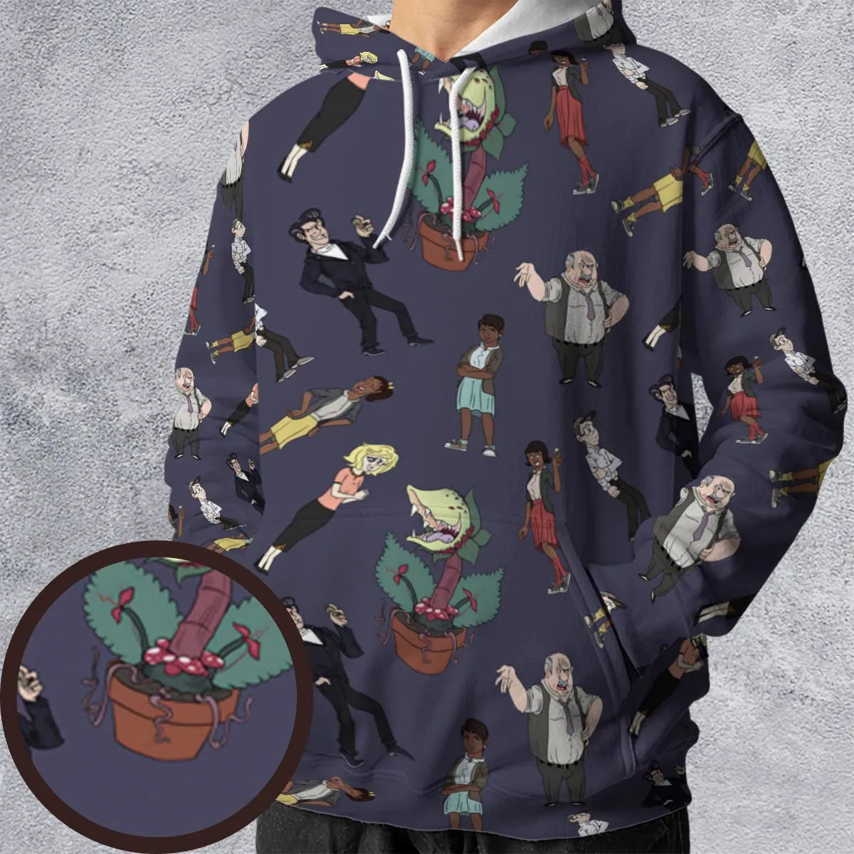 Little Shop Of Horror Characters All-over Print Hoodie