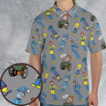 70s Saturday Morning Superhero Cartoon AOP Men/Women Polo Shirt