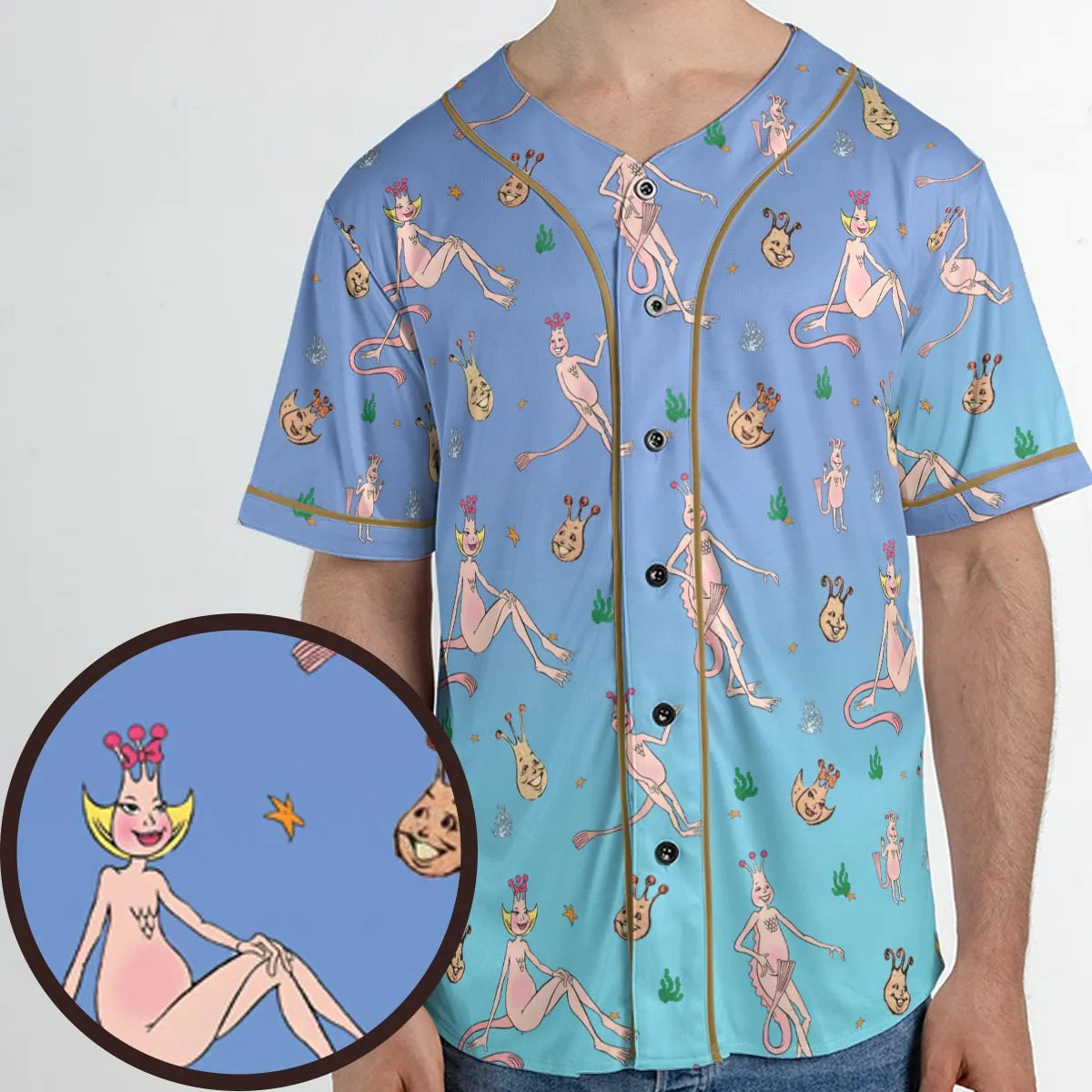 Who You Callin' One-eyed Shrimp Sea-Monkeys Unisex Baseball Jersey
