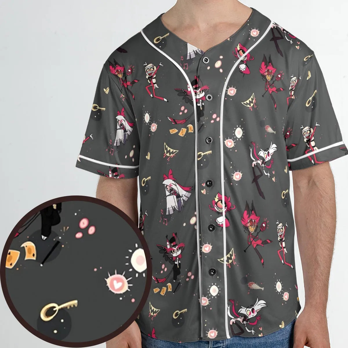 Helluva Hazbin Unisex Baseball Jersey