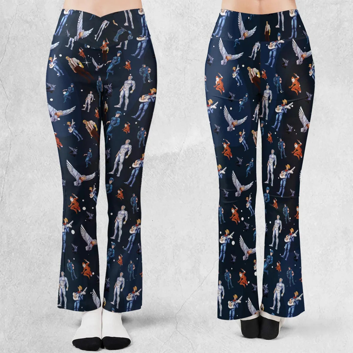 Silverhawks Cartoon Characters Flare Leggings