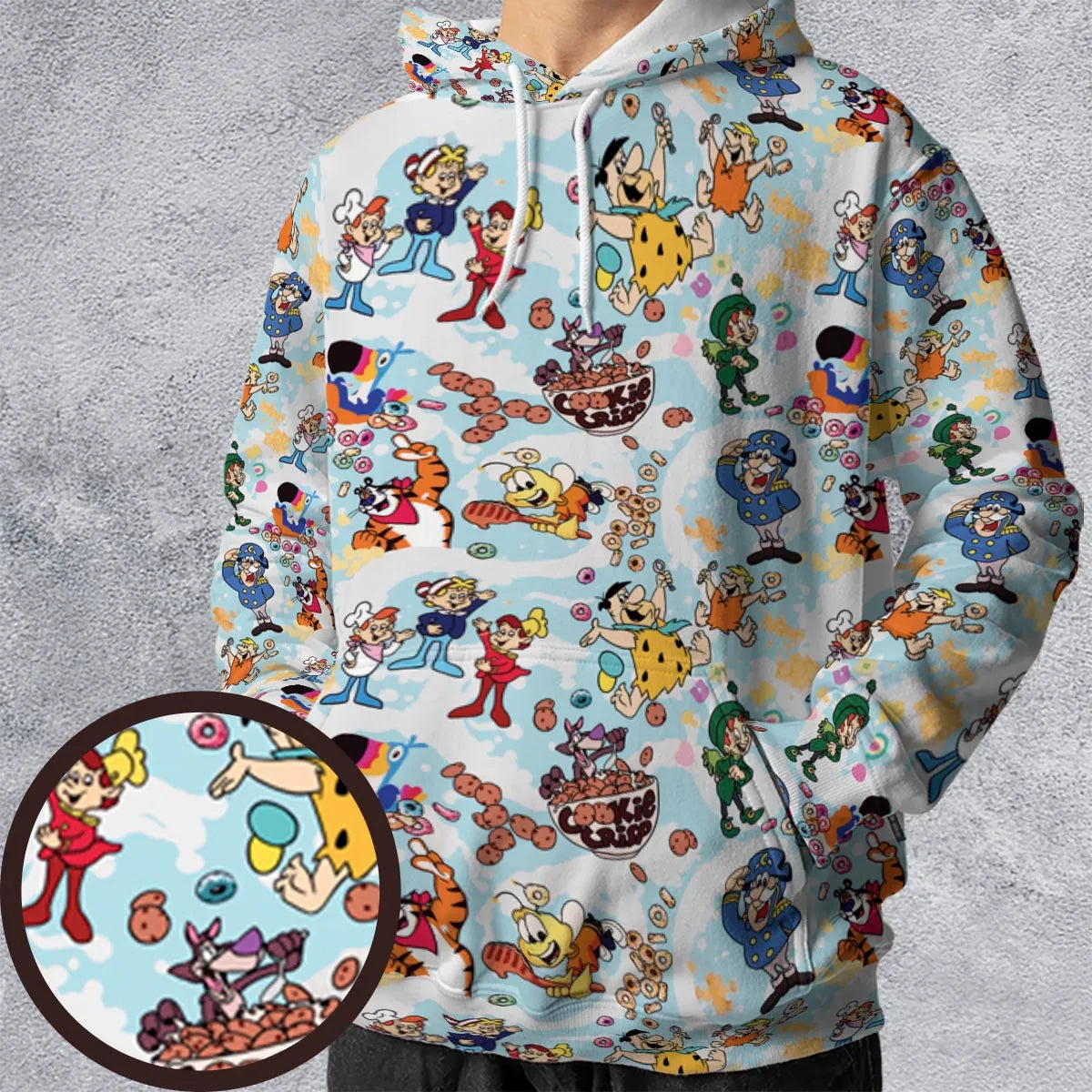 Cereal Favs Large Scale All-over Print Hoodie
