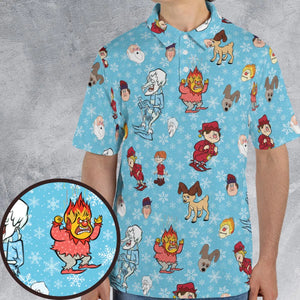 A Miser Brothers The Year Without a Santa Claus AOP Men/Women Polo Shirt