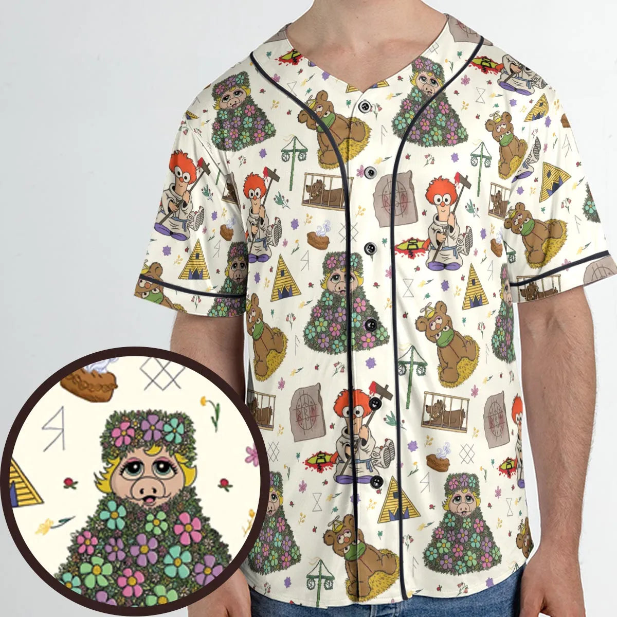 Festivites Midsommar Muppet Babies Unisex Baseball Jersey