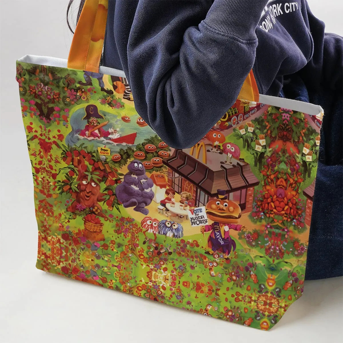 Wonder Foodland The Siege Of Mcdonaldland Large Tote Bag