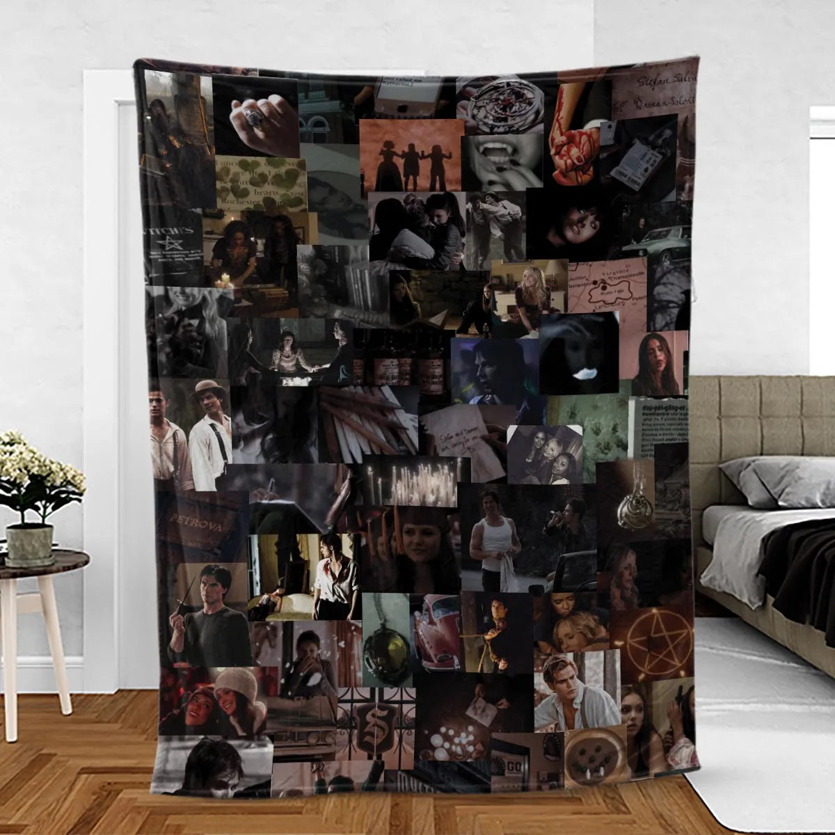 Memorable Vampire Moments The Vampire Diary Fleece Blanket