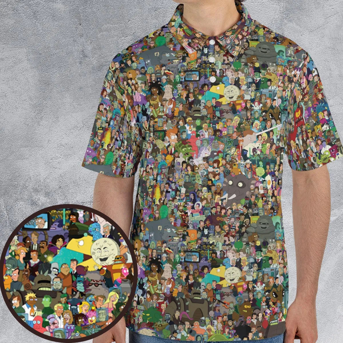 Futurama Characters AOP Men/Women Polo Shirt