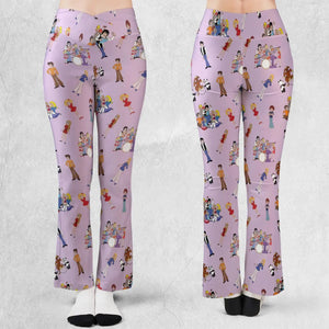 70s The Brady Kids Cartoon Flare Leggings