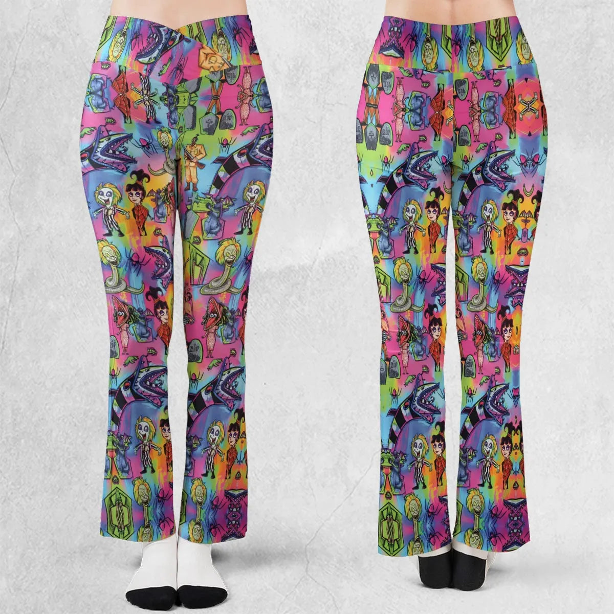 Hauntingly Stylish Beetlejuice Flare Leggings