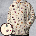 Cats In DnD Pattern All-over Print Hoodie