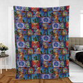 Beauty And The Beast Story Windows Fleece Blanket