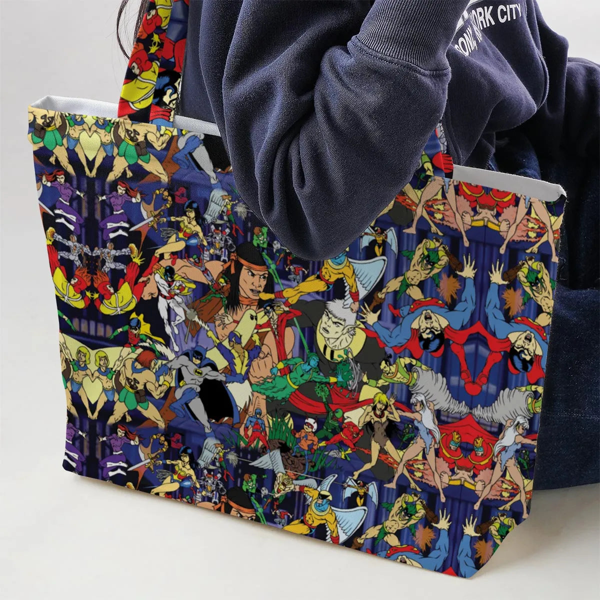 Super TV Heroes HB Large Tote Bag