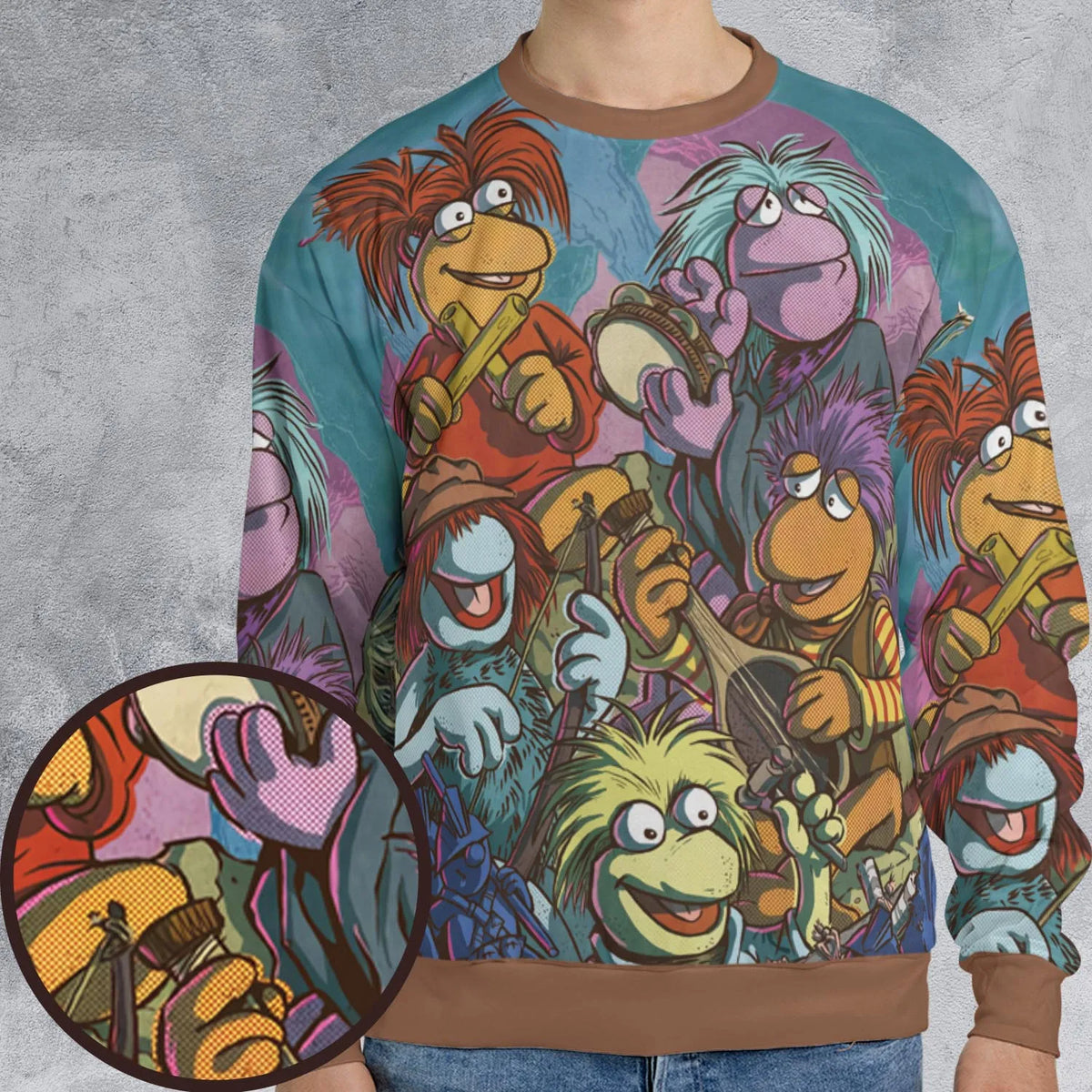 Fraggle Rock Larsen The Muppets All-over Print Sweatshirt