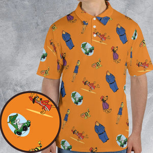 Kung-Fu Friends Hong Kong Phooey AOP Men/Women Polo Shirt