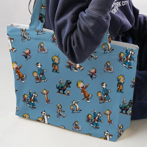 Comics Come To Life Calvin And Hobbes Large Tote Bag