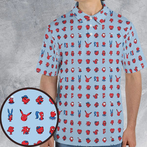Funny Spider-Man Characters Pattern AOP Men/Women Polo Shirt