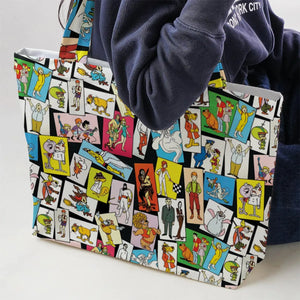 Back To The Day Old Cartoon Shows Large Tote Bag