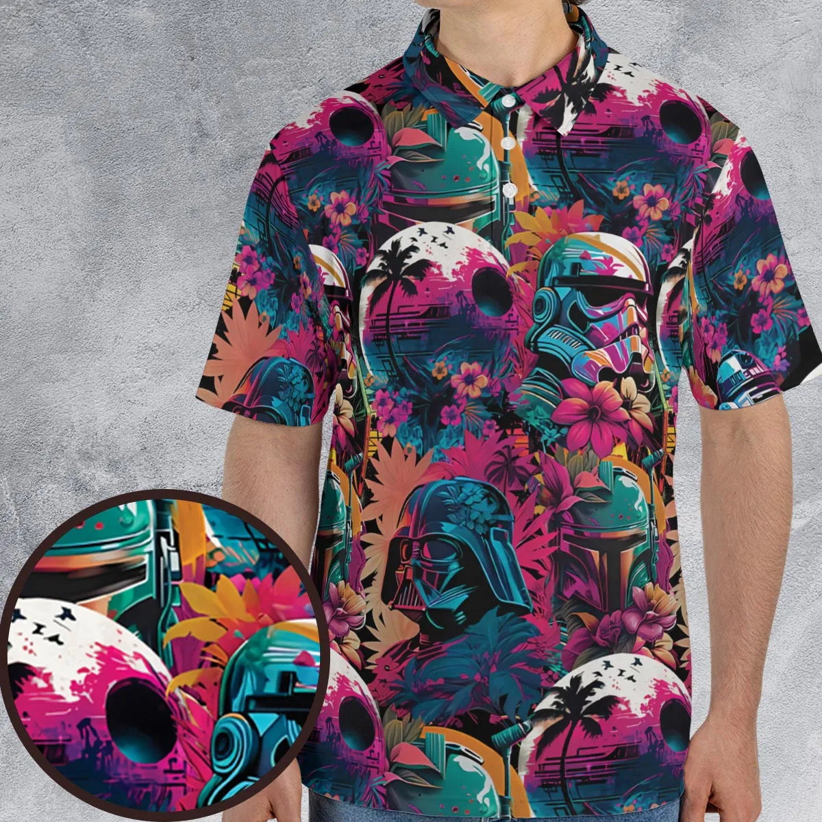 Star Wars Synthwave AOP Men/Women Polo Shirt