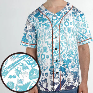 Blue Moggle Final Fantasy Unisex Baseball Jersey