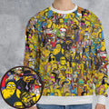 WWF Simpsons All-over Print Sweatshirt