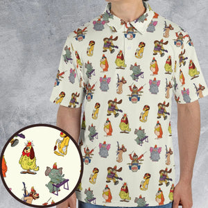 Snorky Fleegle Drooper Bingo The Banana Splits AOP Men/Women Polo Shirt