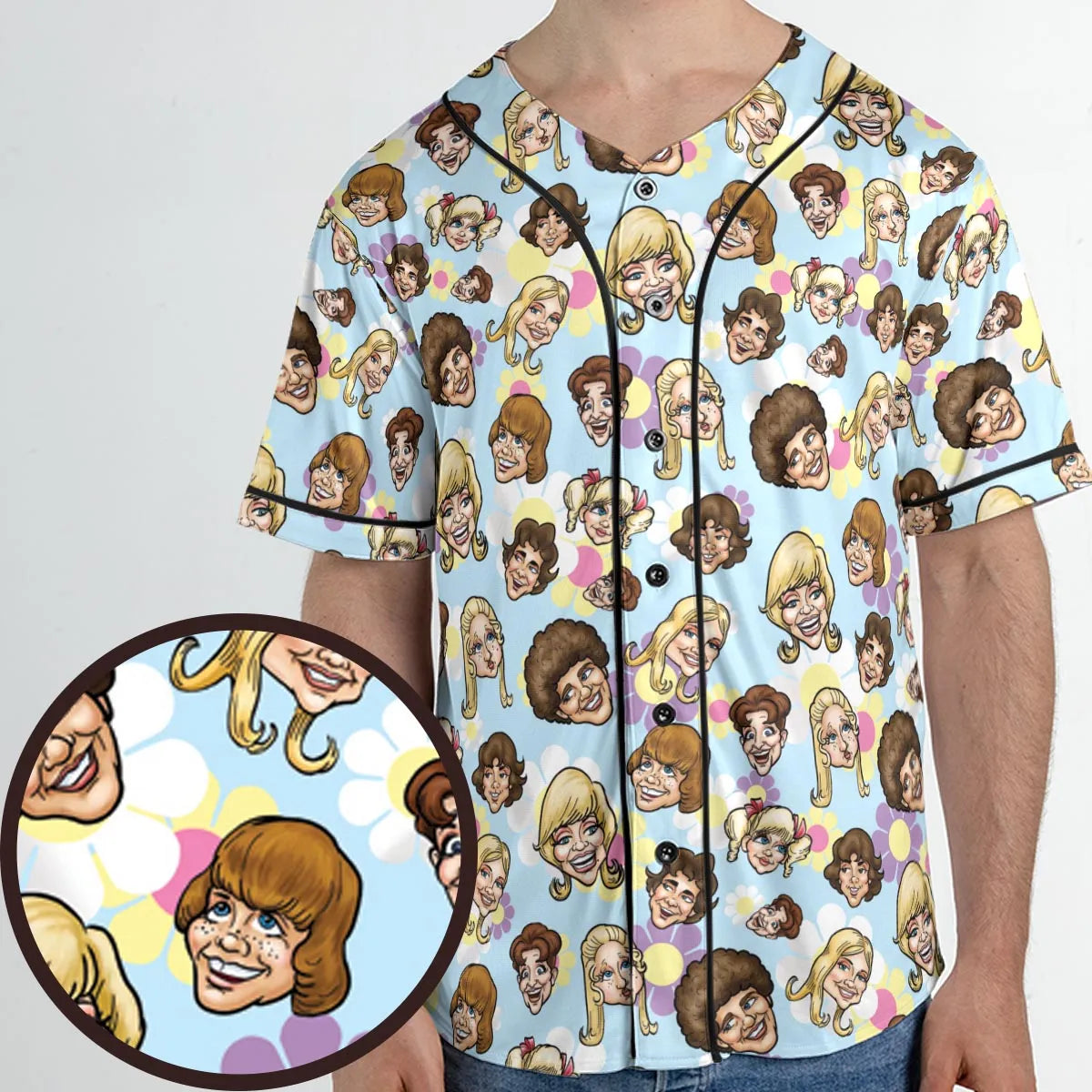 Retro TV The Brady Bunch Characters Unisex Baseball Jersey