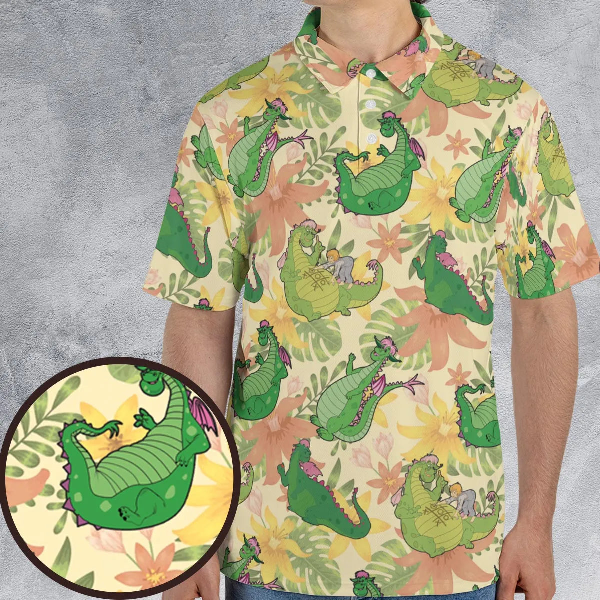 Elliott Dragon Pete's Dragon AOP Men/Women Polo Shirt