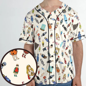 Bobby Hill King Of The Hill Pattern Unisex Baseball Jersey