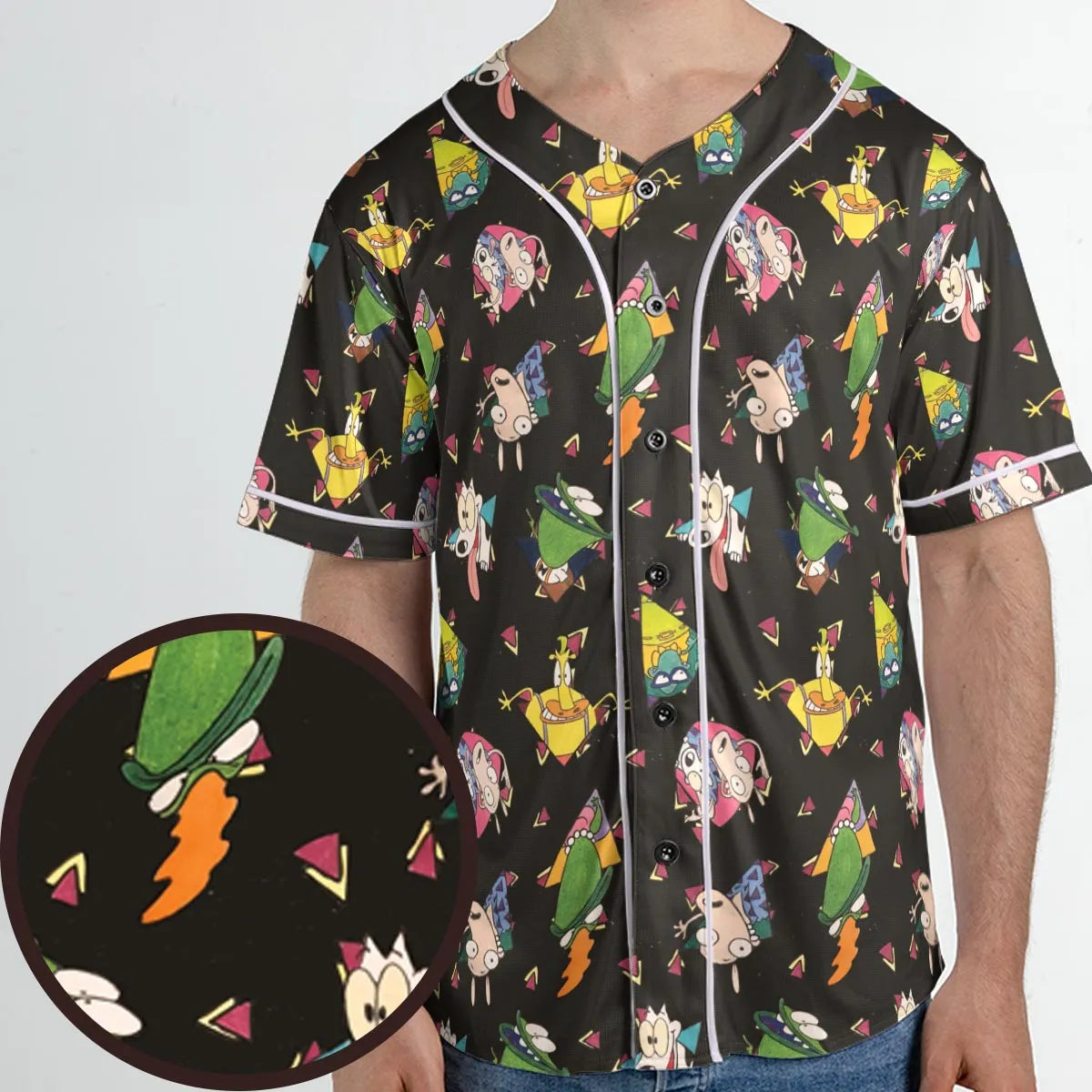 Rocko's Modern Life Pattern Unisex Baseball Jersey