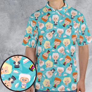 Little Dolls The Golden Girls AOP Men/Women Polo Shirt