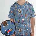 80s Hulk Rock 'n' Wrestling Characters Unisex Baseball Jersey