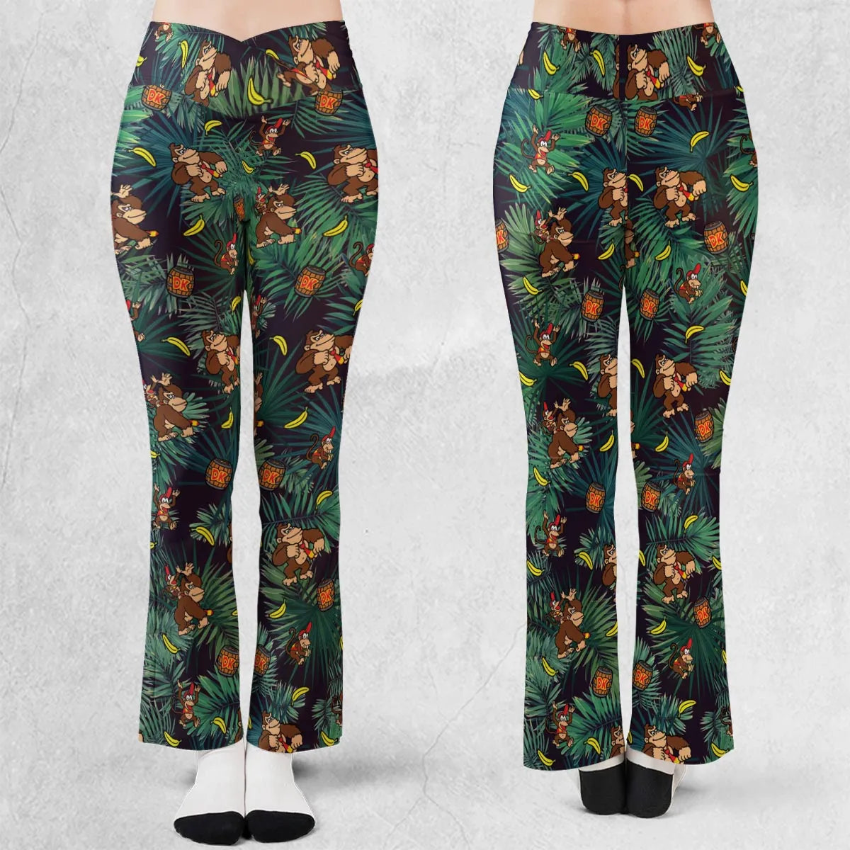 Donkey Kong Nintendo Video Games Flare Leggings