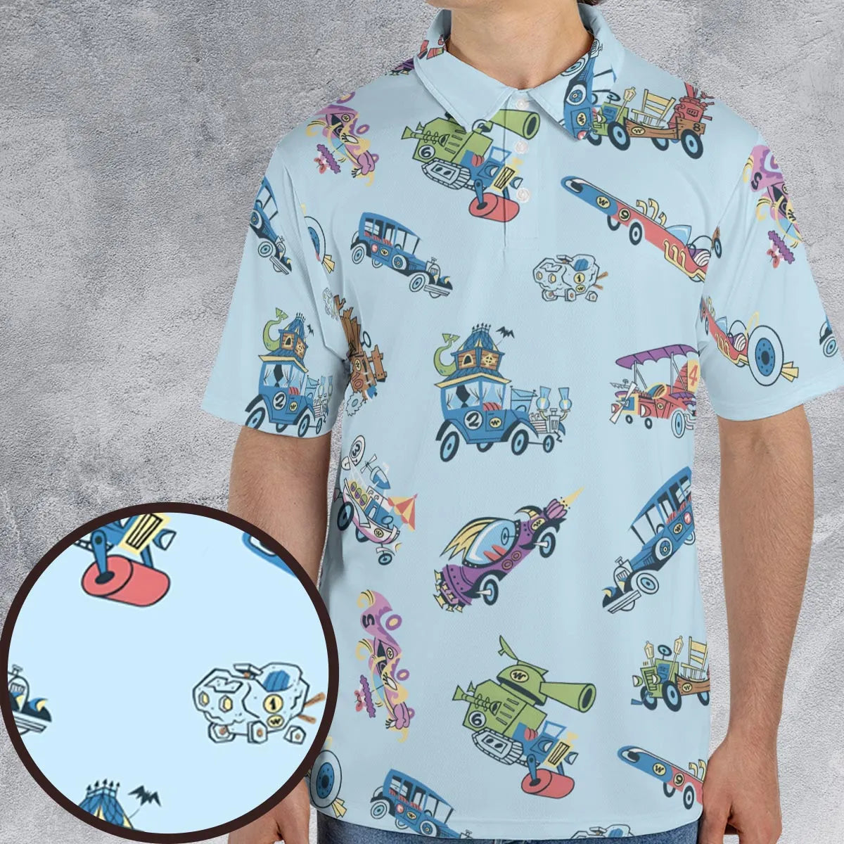 W is for Wacky Races AOP Men/Women Polo Shirt